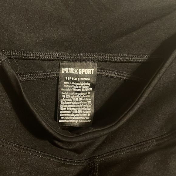 Victoria’s Secret PINK sport leggings in black with mesh bottom size Small NWOT - Picture 7 of 7